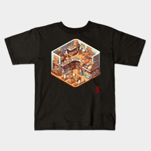 isometric cat bakery Kids T-Shirt